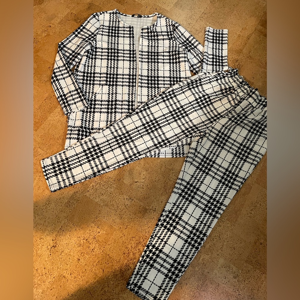 NWOT Vintage Shein Plaid Blazer/Pant Set